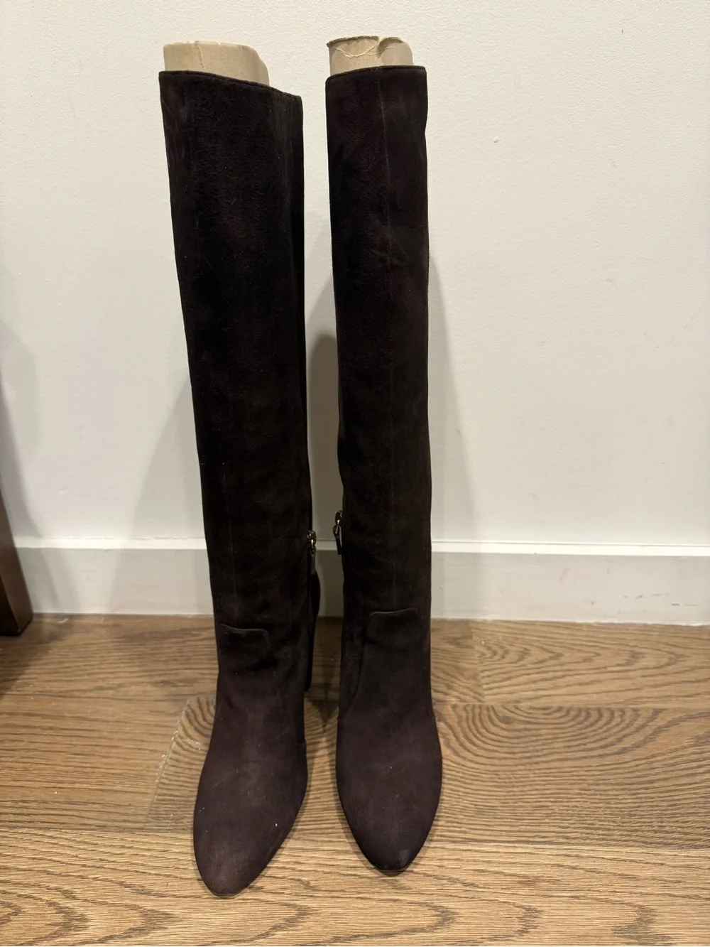 Stuart Weitzman Tall Suede Over-the-Knee Dark Brown Vida 100 Knee High Boot EU41